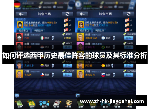 如何评选西甲历史最佳阵容的球员及其标准分析 如何评选西甲历史最佳阵容的球员及其标准分析
