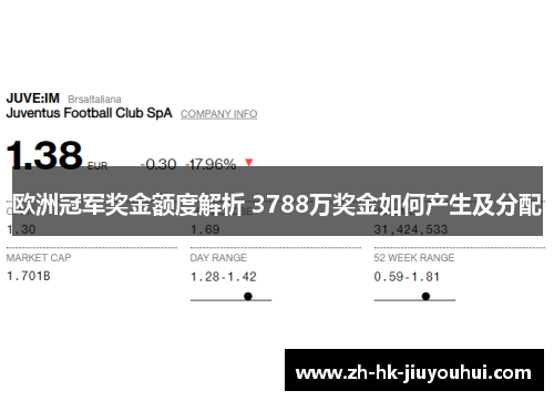 欧洲冠军奖金额度解析 3788万奖金如何产生及分配